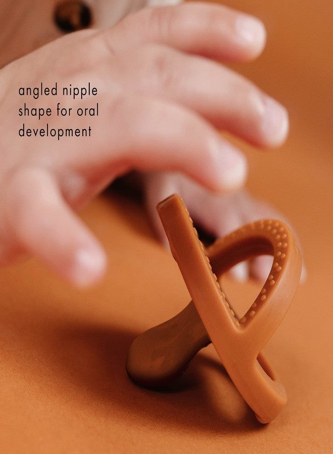 doddle & co. Doodle & Co. London Classic Pacifier for New Born Babies | BPA Free Angled Shape 100% Silicone for Infants with & Without Teeth | Helps Promote Healthy Oral Development | 0+ Months | 2 Pack - Image 5